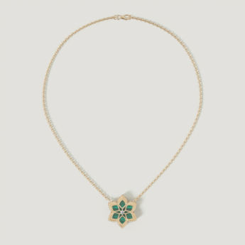 Stella d'Oro Lucky Malachite 18K Rose Gold Necklace