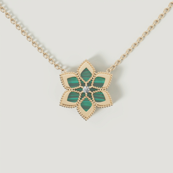 Stella d'Oro Lucky Malachite 18K Rose Gold Necklace
