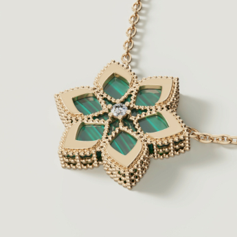 Stella d'Oro Lucky Malachite 18K Rose Gold Necklace