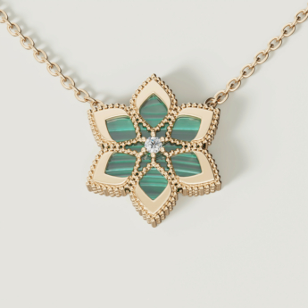 Stella d'Oro Lucky Malachite 18K Rose Gold Necklace