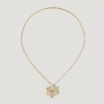 قلادة ستيلا دورو من الذهب الأصفر عيار 18 قيراط والألماس