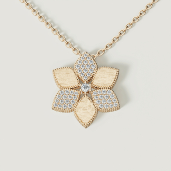 قلادة ستيلا دورو من الذهب الأصفر عيار 18 قيراط والألماس