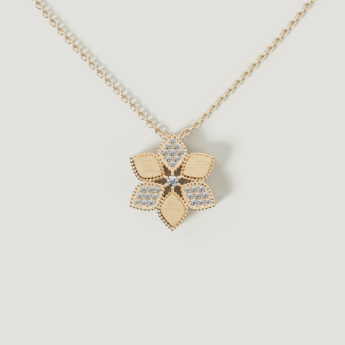 قلادة ستيلا دورو من الذهب الأصفر عيار 18 قيراط والألماس