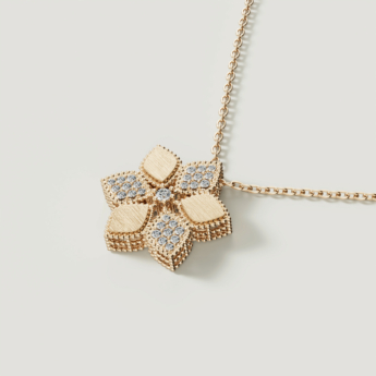 قلادة ستيلا دورو من الذهب الأصفر عيار 18 قيراط والألماس