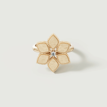 خاتم ستيلا دورو من الذهب الأصفر عيار 18 قيراط والألماس