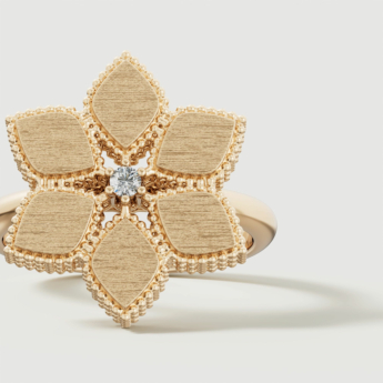 خاتم ستيلا دورو من الذهب الأصفر عيار 18 قيراط والألماس