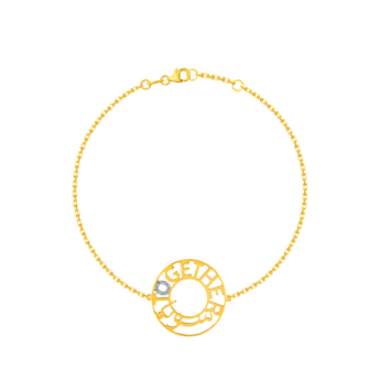 Key Of Hope By Nadine Kanso of Bilarabi Together سويا Bracelet 18K Yellow Gold & Diamonds