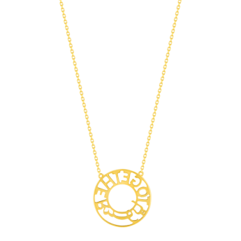 Key Of Hope By Nadine Kanso of Bilarabi Together سويا Necklace 18K Yellow Gold & Diamonds 