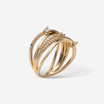 Treasure Oneira 18K Yellow Gold Diamond Ring