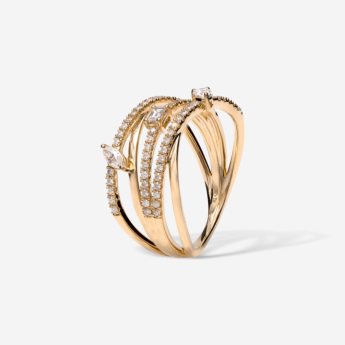 Treasure Oneira 18K Yellow Gold Diamond Ring