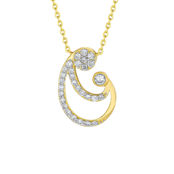 Youth 18k Yellow Gold and Diamond Pendant Necklace