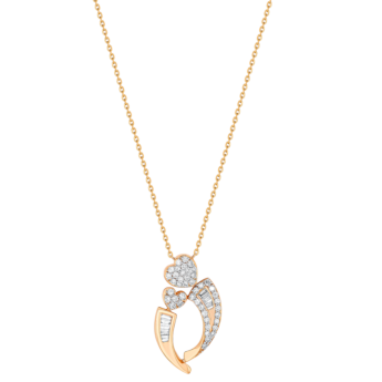Youth 18k Rose Gold and Diamond Pendant Necklace