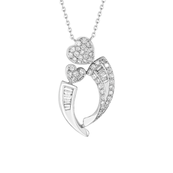 Youth 18k White Gold and Diamond Pendant Necklace