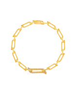 Alif Unity Chain Bracelet 18K Yellow Gold & Diamond