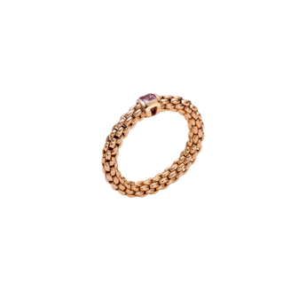 FOPE  SOULS FLEX'IT RING WITH A PINK SAPPHIRE