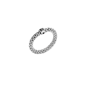 FOPE  SOULS FLEX'IT RING WITH A BLACK DIAMOND