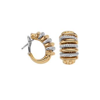 أقراط فوبيه بانوراما مرصعة بالألماس الأبيض