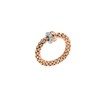 FOPE  SOLO FLEX'IT RING WITH DIAMOND PAVÉ