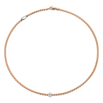 FOPE  EKA NECKLACE WITH DIAMOND PAVE'