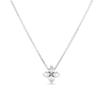 Love in Verona necklace in 18kt white gold with diamonds.