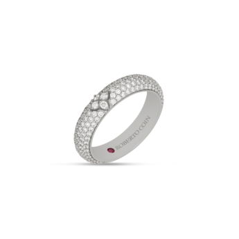 Love in Verona ring in 18kt white gold with diamonds. 