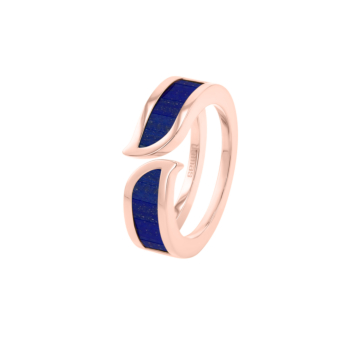 Alif Mosaic Lapis Lazuli Ring In 18K Rose Gold