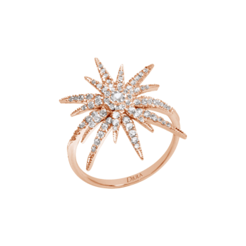 Djula Diamond Big Sun Ring in 18K Gold
