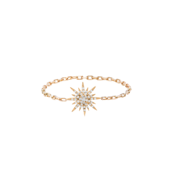 Djula Soleil Diamond Chain Ring in 18K Gold