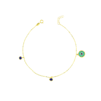 خلخال أميليا دبي من الذهب الأصفر عيار 18K