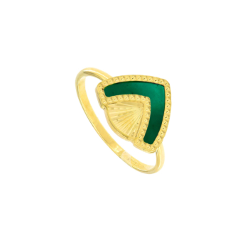 Amelia Cairo Coloured Mother Of Pearl Ring in 18K Yellow Gold