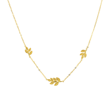 Anmol Foliage 21k Yellow Gold Necklace