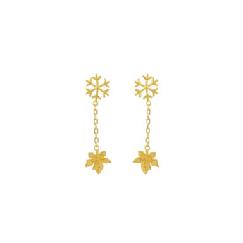 Anmol Foliage 21k Yellow Gold Earrings