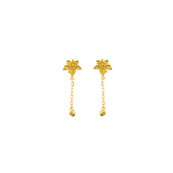 Anmol Foliage 21k Yellow Gold Earrings