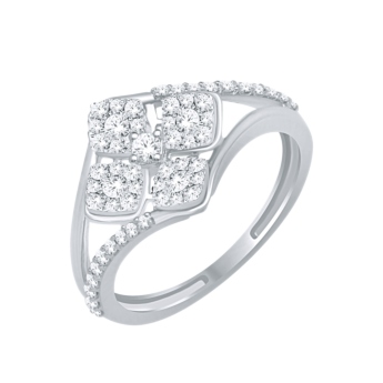 خاتم ألماس أنانيا أليسا من الذهب الأبيض عيار 18