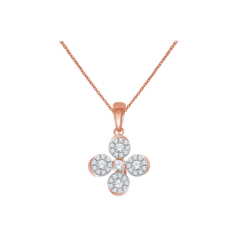 قلادة ألماس أنانيا أليسا من الذهب الوردي عيار 18