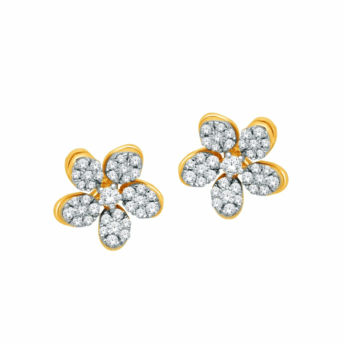 أقراط أنانيا أليسا من الذهب الأصفر عيار 18 قيراط والألماس