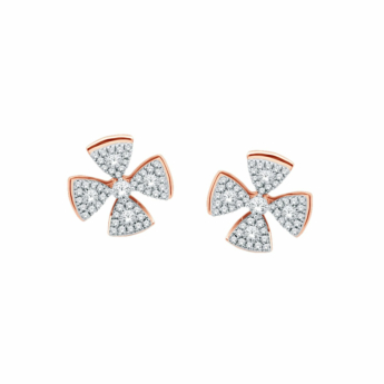 Ananya Alyssa 18kt Rose Gold Diamond Earrings