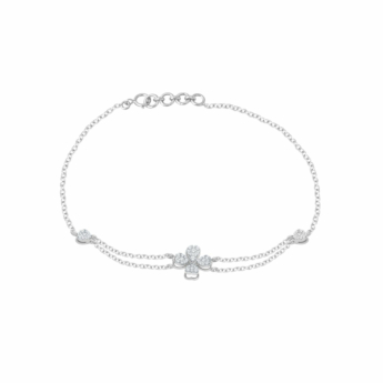 سوار أنانيا أليسا من الذهب الأبيض عيار 18 قيراط والألماس