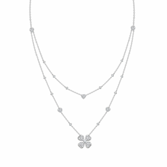 قلادة أنانيا أليسا من الذهب الأبيض عيار 18 قيراط والألماس