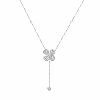 قلادة أنانيا أليسا من الذهب الأبيض عيار 18 قيراط والألماس