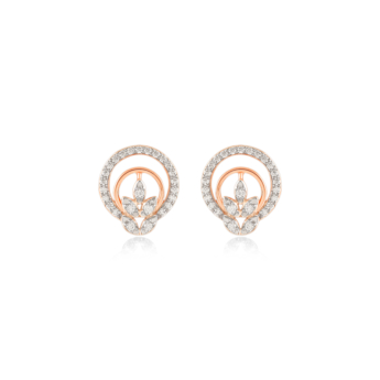 Ananya 18k Rose Gold Diamond Earrings