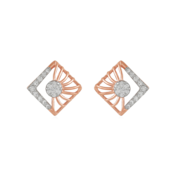 Ananya 18k Rose Gold Diamond Earrings