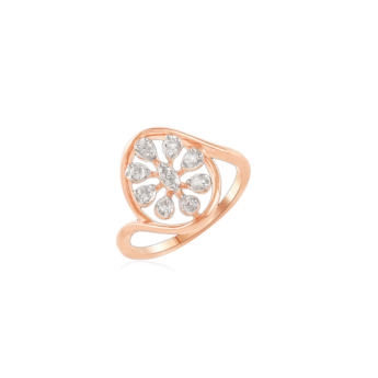 Ananya 18k Rose Gold Diamond Ring