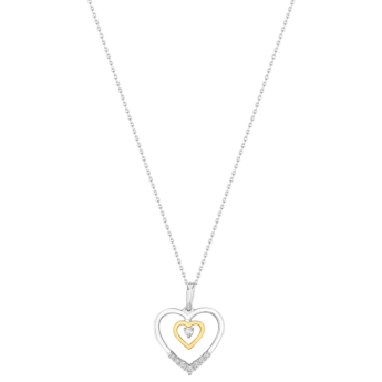 Ananya Valentines 18k White & Yellow Gold Pendant