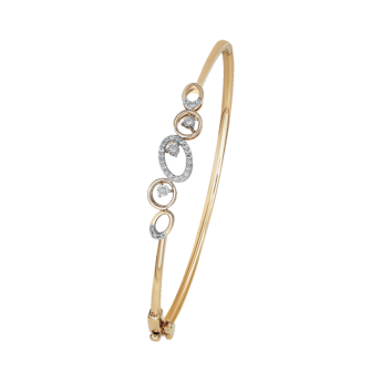 Ananya 18K Gold Diamond Oval Bangle