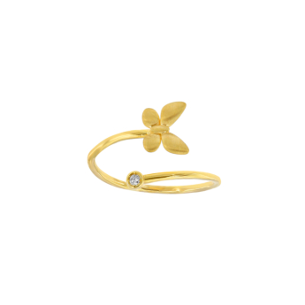 Ara Butterfly 18k Yellow Gold Ring