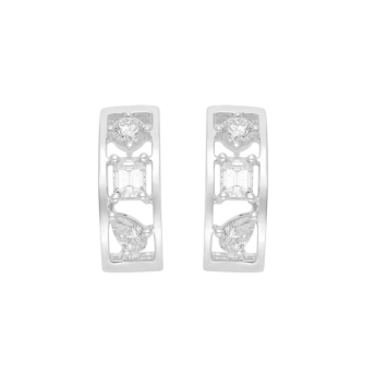 Aerial 18k White Gold Earrings
