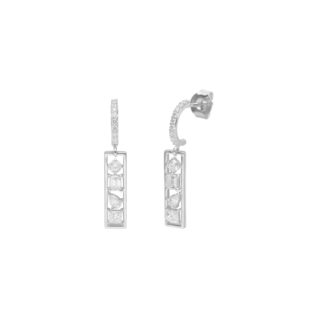 Aerial 18k White Gold Earrings