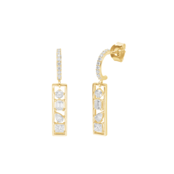 أقراط إيريل من الذهب الأصفر عيار 18K