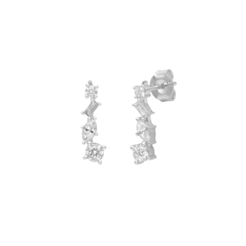 Aerial 18k White Gold Earrings